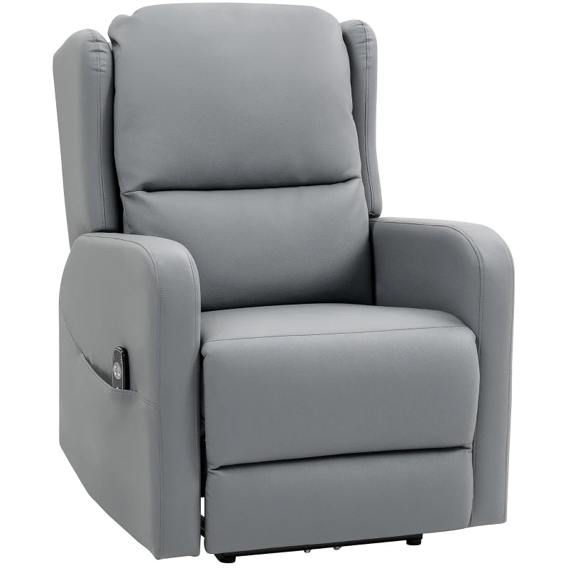 Nancy's Nosellari Massagestoel - Relaxfauteuil - 3D Kneedmassage - Elektrisch verstelbaar - Grijs - Leer