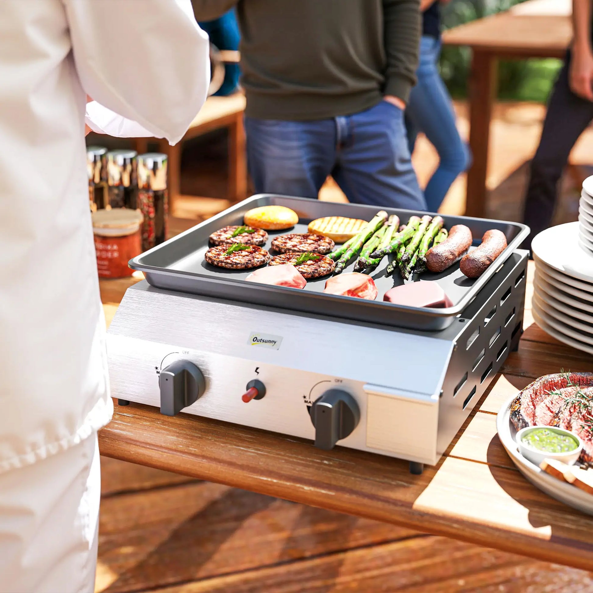 Nancy's Crandola Gasbarbecue - BBQ - Gasplaat - Compact - Zilver / Zwart