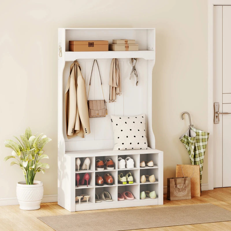 Nancy's Montecreto Wandgarderobe - Kledingrek - Garderobe - Wit - ± 100 x 35 x 170 cm