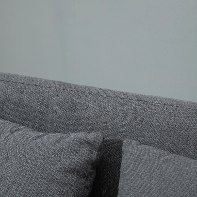 Nancy's Seregno 2-Zitsbank - Tweezitsbank - Woonkamerbank - Zitbank - Grijs - Fluweel - 130 x 70 x 80 cm