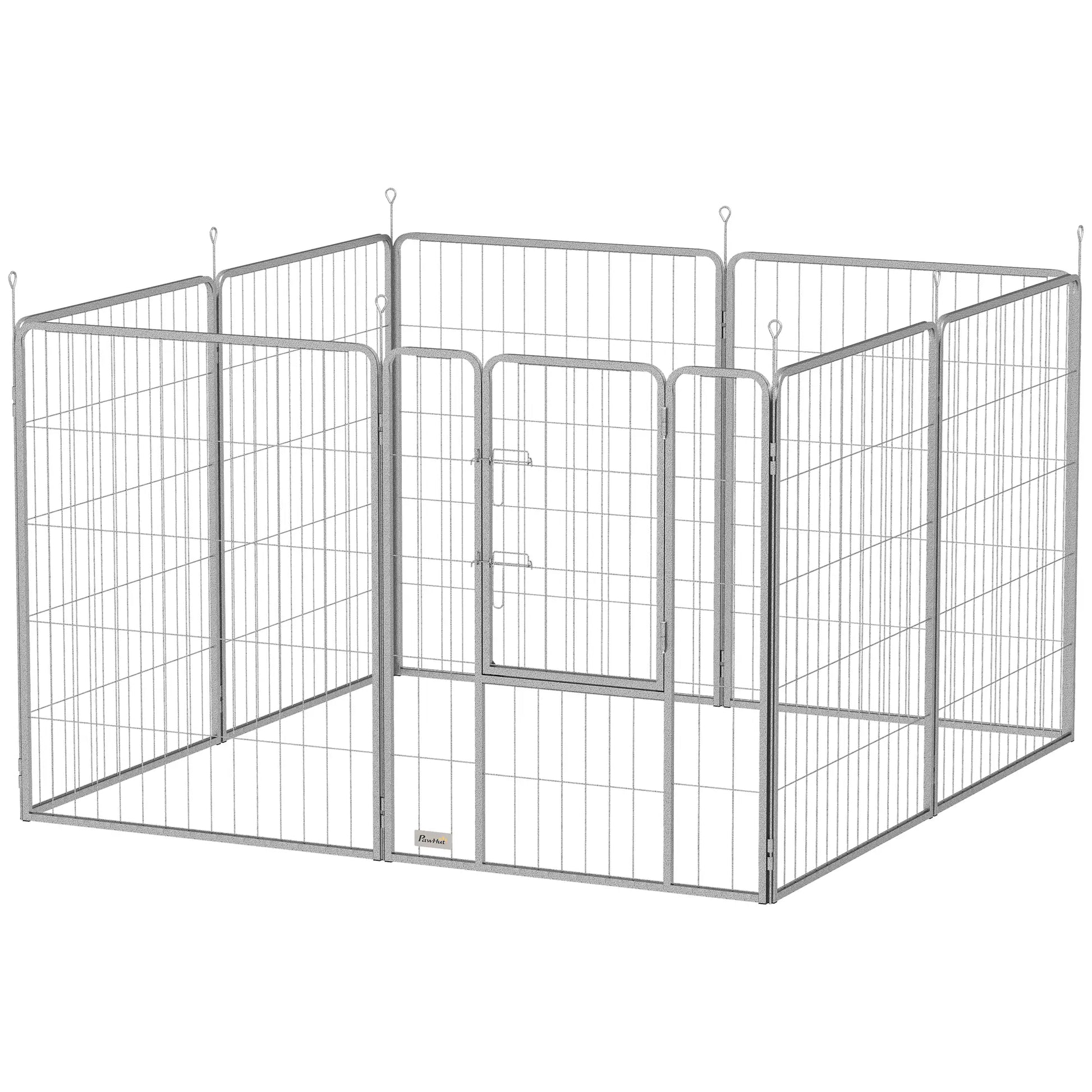 Nancy's Cognola Hondenbox - Honden ren - Dieren ren - Zilver - Staal