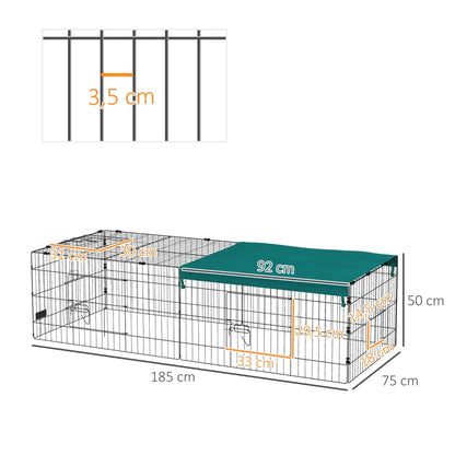 Nancy's Benfeita Dierenren - Konijnenren - Zwart / Groen - 185 x 75x 50 cm