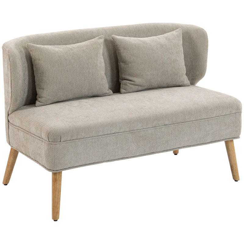 Nancy's Sequals 2-Zitsbank - Woonkamerbank - Tweezitsbank - Bank - Beige - Chenille - ± 115 x 65 x 80 cm