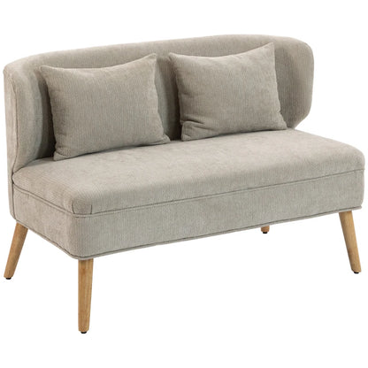 Nancy's Sequals 2-Zitsbank - Woonkamerbank - Tweezitsbank - Bank - Beige - Chenille - ± 115 x 65 x 80 cm