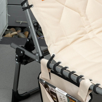 Nancy's Cermes Ligbed - Tuinligstoel - Stranbed - Loungebed - Verstelbaar - Beige