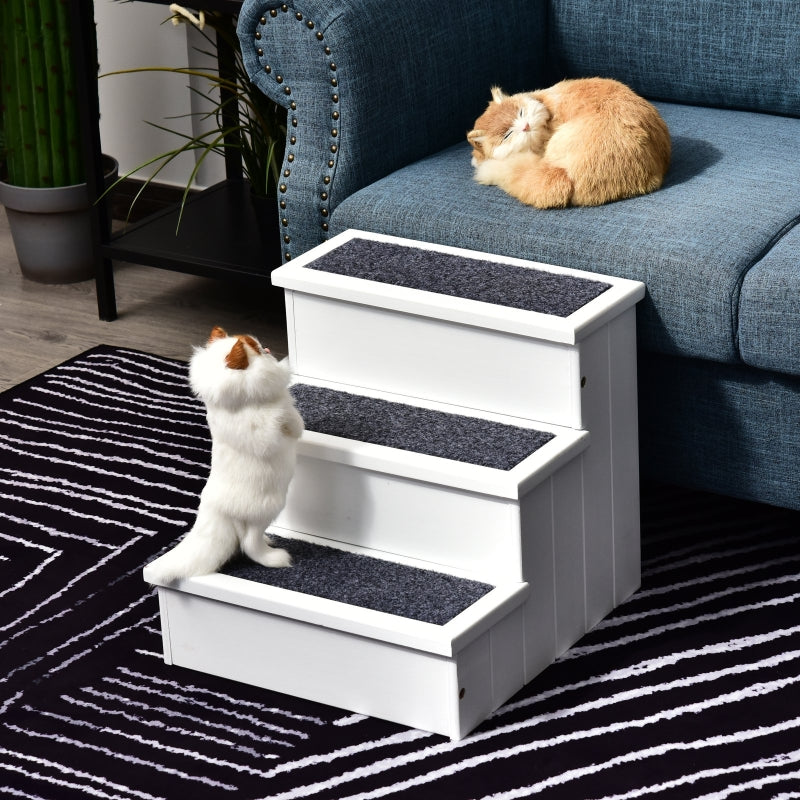 Nancy's Allandale Hondentrap 3 treden Kattentrap Hondentrap voor honden en katten Huisdierentrap met tapijt