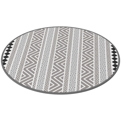 Nancy's Buvala Outdoor Rug Round - Tapis de jardin - Tapis de jardin - Tapis d'extérieur - Noir / Blanc - 274 x 365 cm