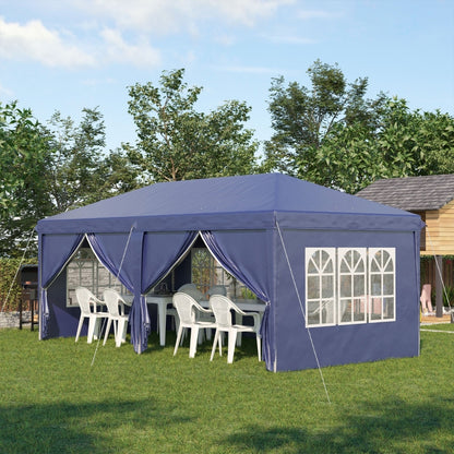 Nancy's Povalo Party Tent - Pavilion - Garden Tent - Party Tent - Blue - ± 600 x 300 cm