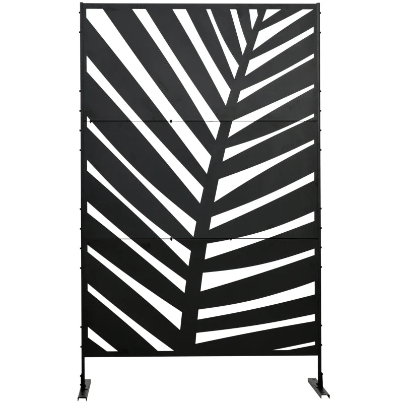 Nancy's Schio Privacyscherm - Tuinscherm - Zichtscherm - Zwart - Staal - ± 120 x 45 x 200 cm