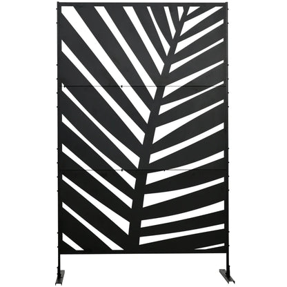 Nancy's Schio Privacyscherm - Tuinscherm - Zichtscherm - Zwart - Staal - ± 120 x 45 x 200 cm