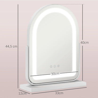 Nancy's Montargil Make-up Spiegel - Beauty Spiegel - Spiegel met LED Verlichting - Draaibaar - ± 30 x 10 x 45 cm