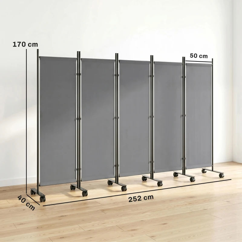Nancy's Sfruz Terrasscherm - Privacyscherm - Windscherm - Donkergrijs - ± 250 x 40 x 170 cm