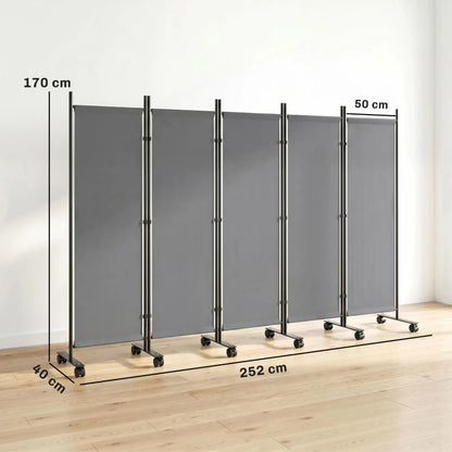Nancy's Sfruz Terrasscherm - Privacyscherm - Windscherm - Donkergrijs - ± 250 x 40 x 170 cm