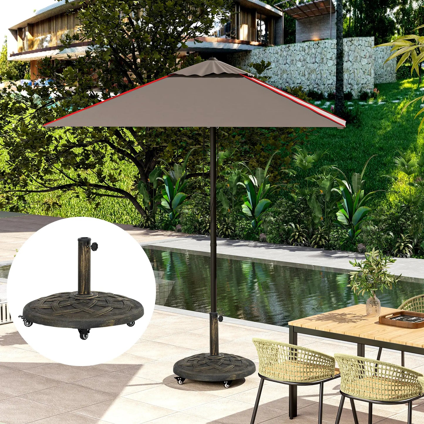 Nancy's Samuel Parasolvoet - Parasol Standaard - Parasolhouder - Brons