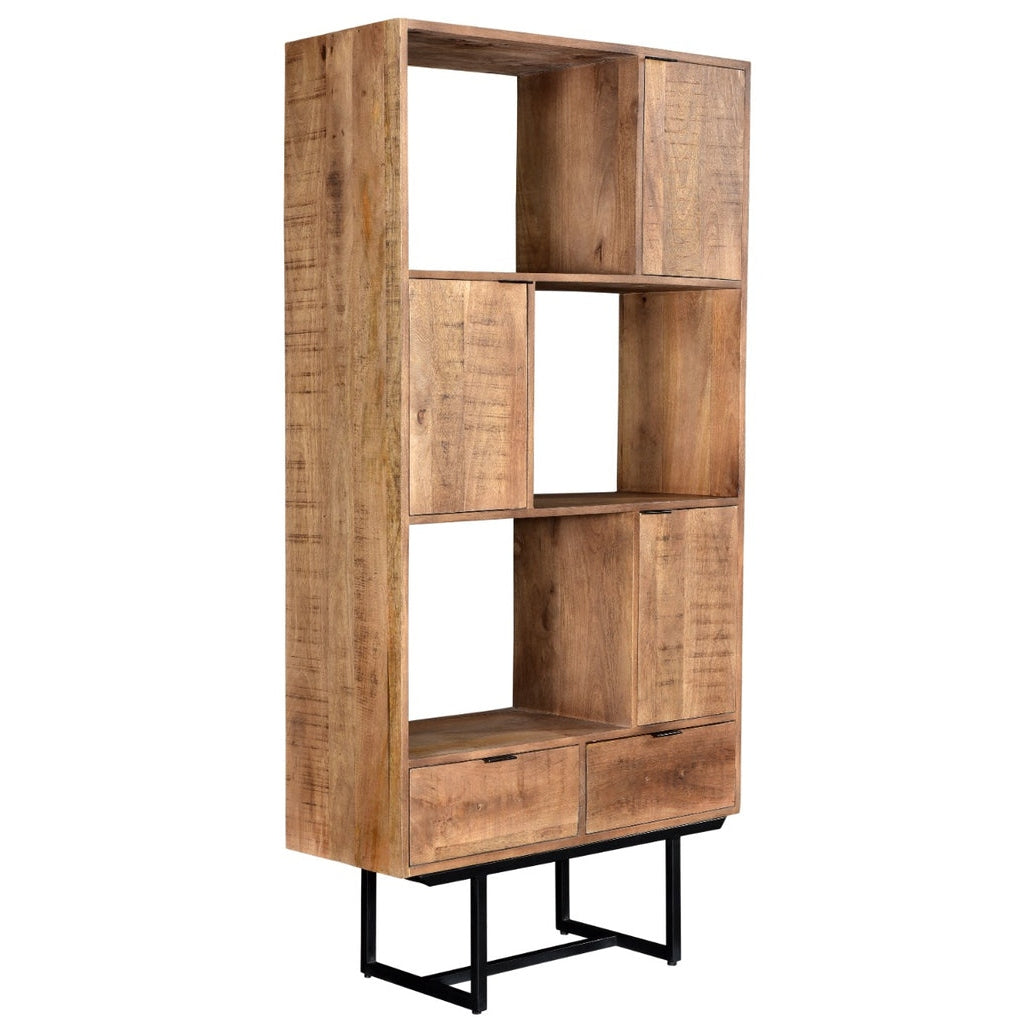 Nancy's Soutelp Kast - Wandkast - Staande Kast - Mangohout - 100 x 40 x 200 cm