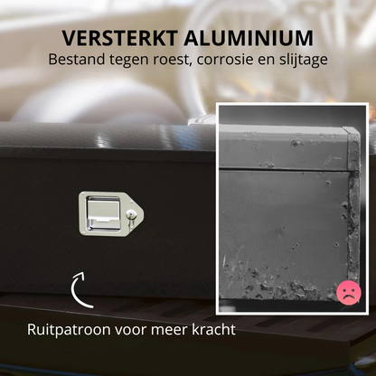 Nancy's Nervi Gereedschapskist - Gereedschapskoffer - Zwart - Aluminium - ± 100 x 35 x 25 cm