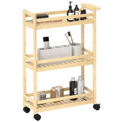 Nancy's Rebordões Trolley - Serveerwagen - Keukentrolley - Bamboe - 55 x 20 x 75 cm