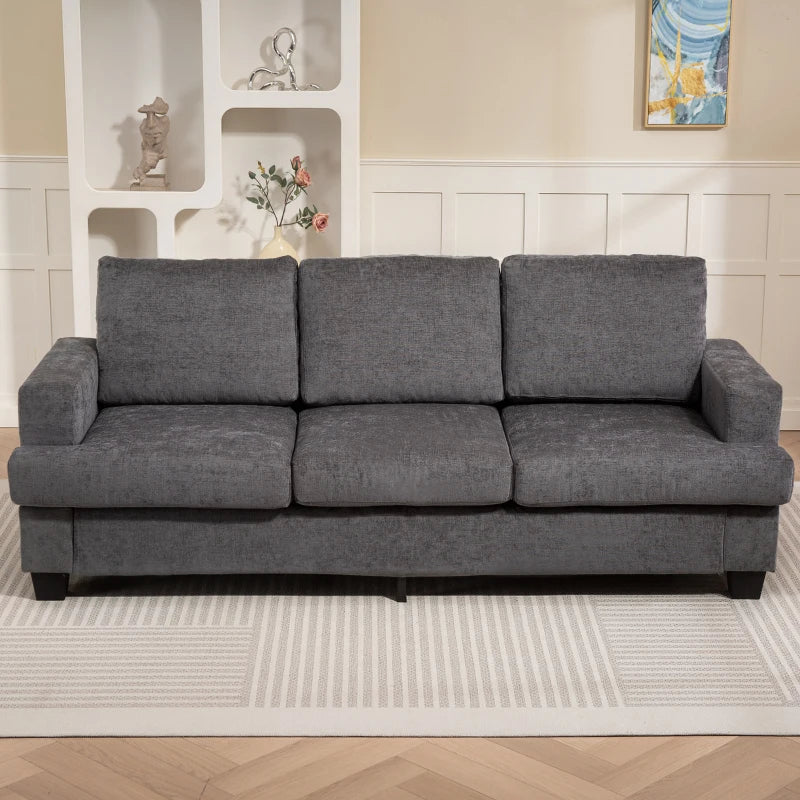 Nancy's Marcon 3-Zitsbank - Zitbank - Sofa - Grijs - Chenille - ± 215 x 80 x 90 cm