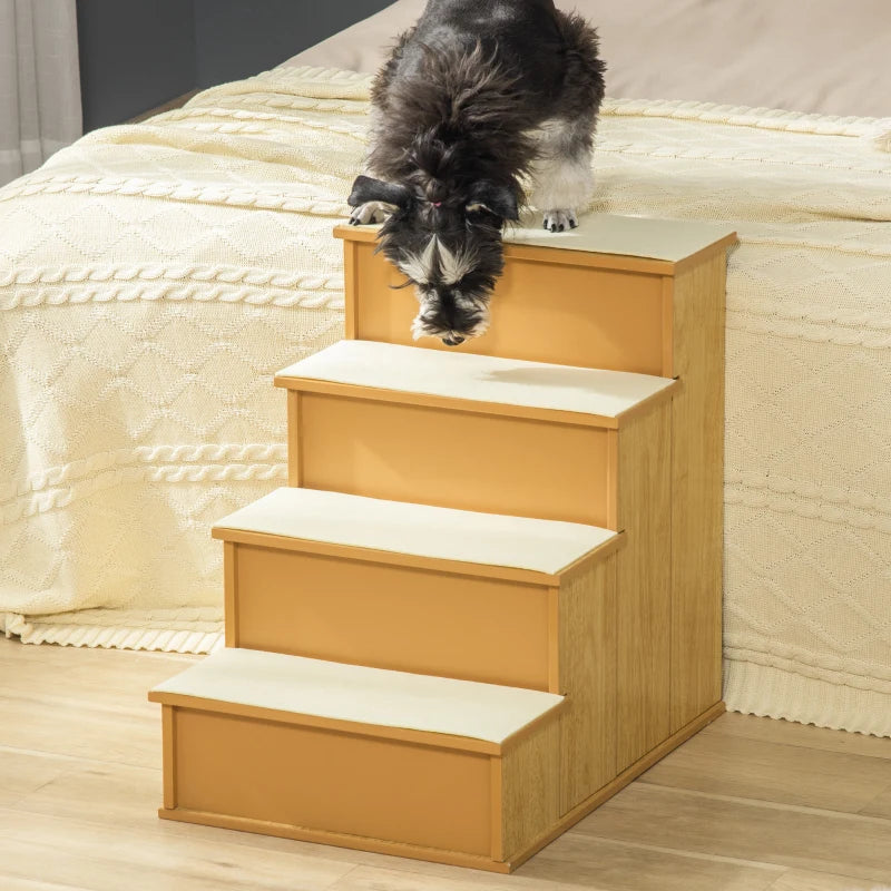 Nancy's Sorgono Hondentrap - Dierentrap - Antisliptreden - Naturel - MDF