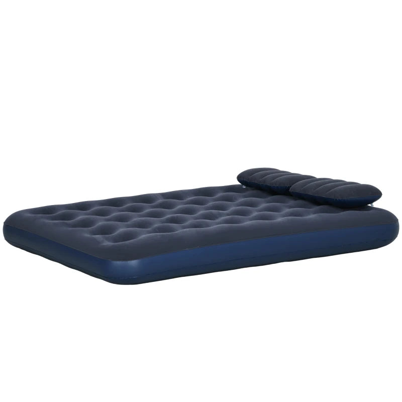 Nancy's Solarolo Luchtbed - 2-Persoons - Met Handpomp - Blauw - ± 205 x 150 x 20 cm
