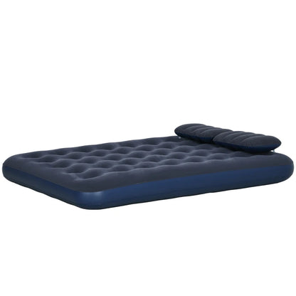 Nancy's Solarolo Luchtbed - 2-Persoons - Met Handpomp - Blauw - ± 205 x 150 x 20 cm