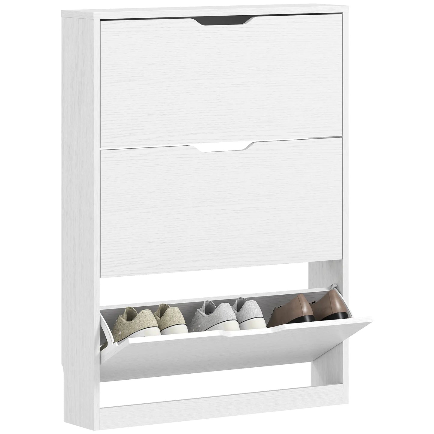 Nancy's Cropani Schoenenkast - Opbergkast voor Schoenen - Wit - ± 80 x 20 x 110 cm