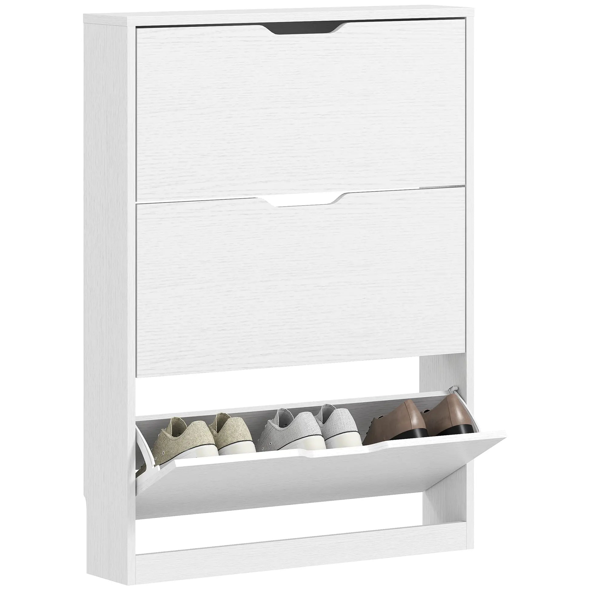 Nancy's Cropani Schoenenkast - Opbergkast voor Schoenen - Wit - ± 80 x 20 x 110 cm