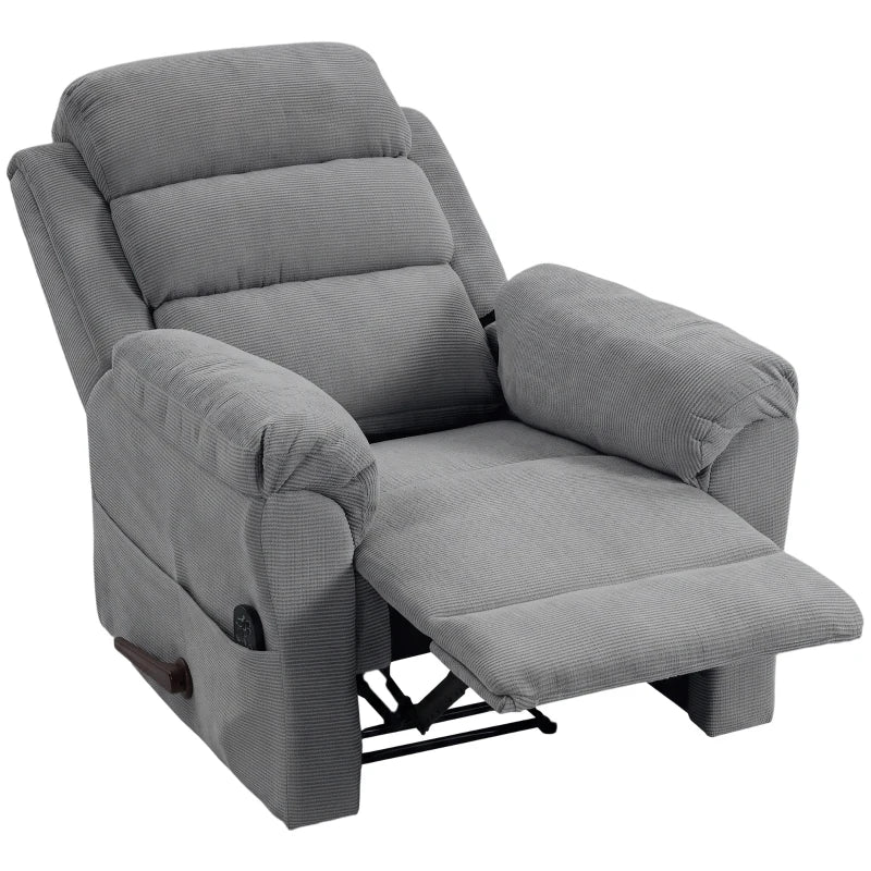 Nancy's Taviano Massagestoel - Massagefauteuil - Relaxfauteuil - Trilmassage en warmte - Grijs - Chenille look
