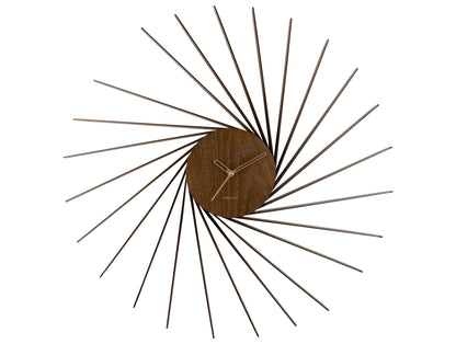 Nancy's Graca Wandklok - Bruin - Houtfineer - Ø 68 cm