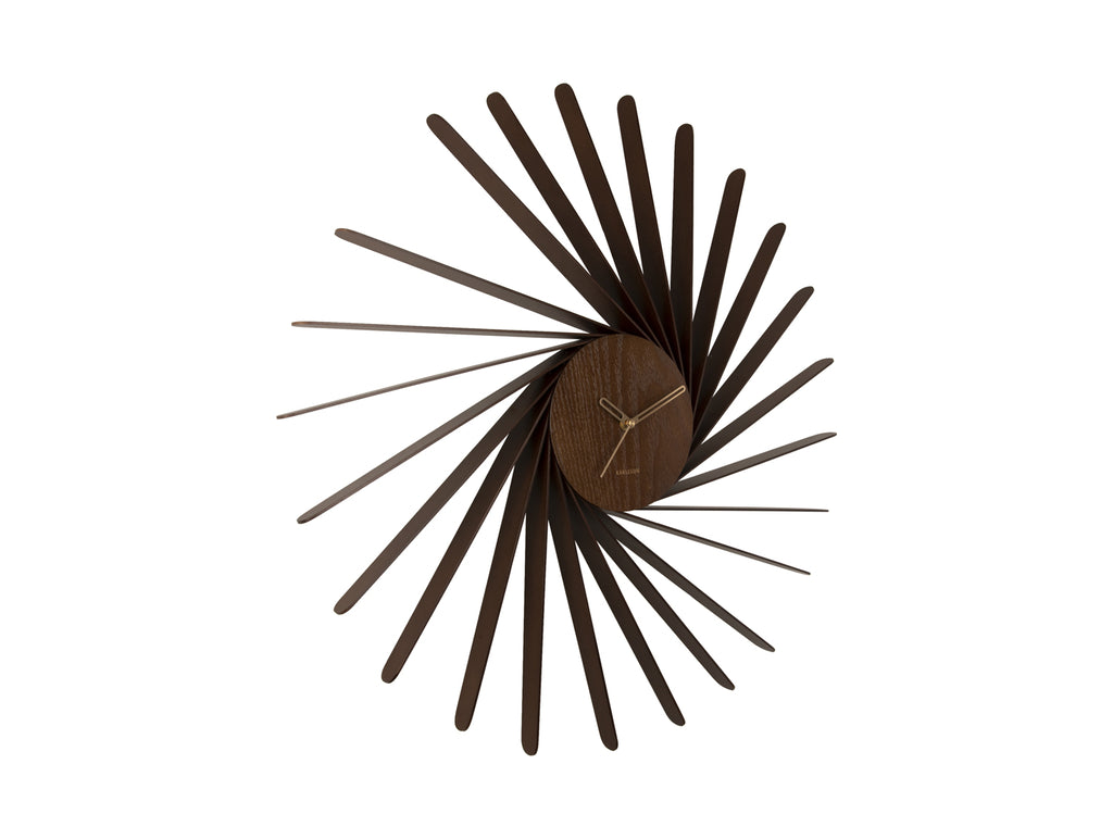 Nancy's Graca Wandklok - Bruin - Houtfineer - Ø 68 cm