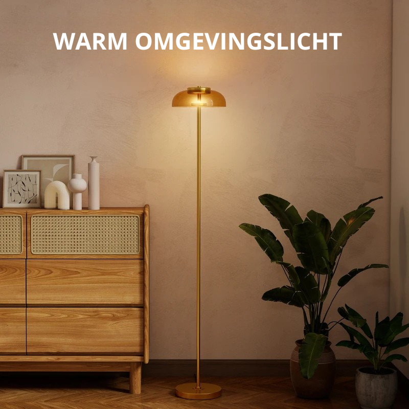 Nancy's Paestum Vloerlamp - Staande Lamp - LED-Lamp - Messing