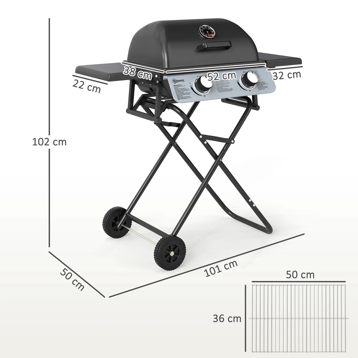 Nancy's Fermignano Barbecue - Gasbarbecue - BBQ - Camping Barbecue - Zwart