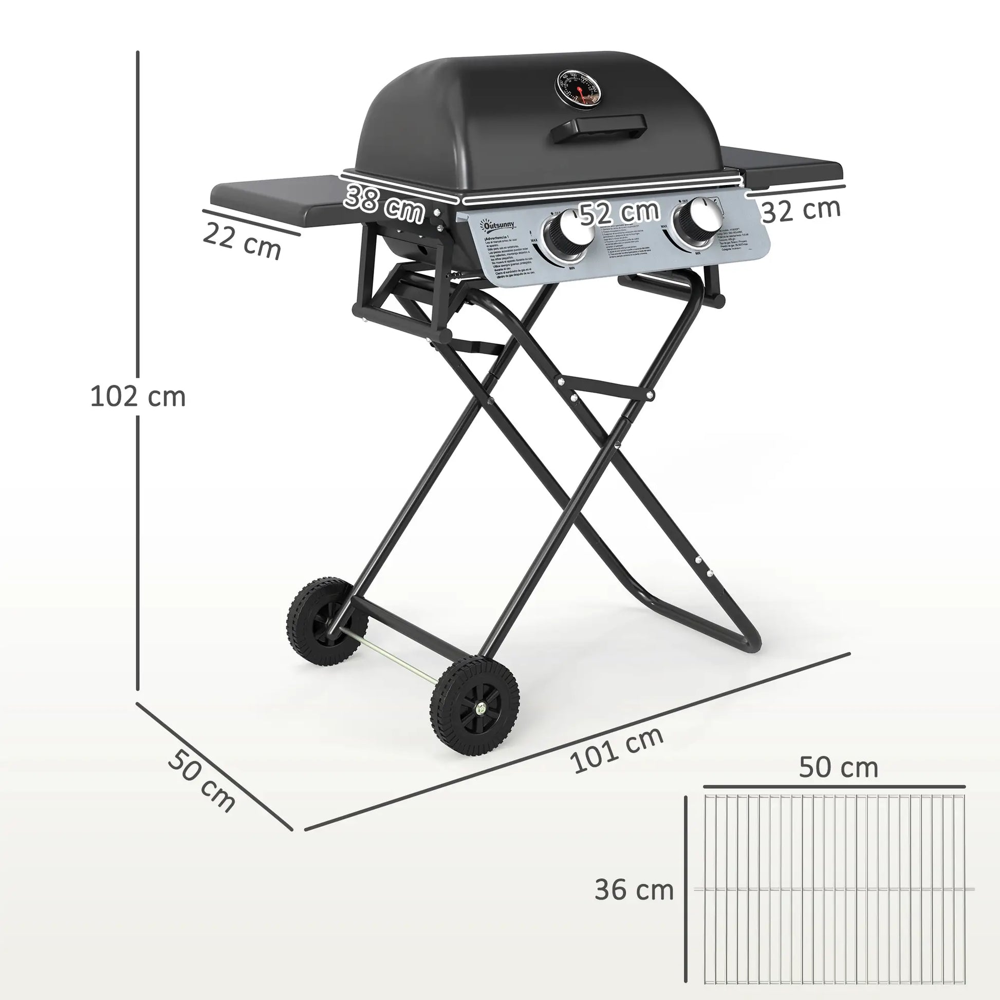 Nancy's Fermignano Barbecue - Gasbarbecue - BBQ - Camping Barbecue - Zwart