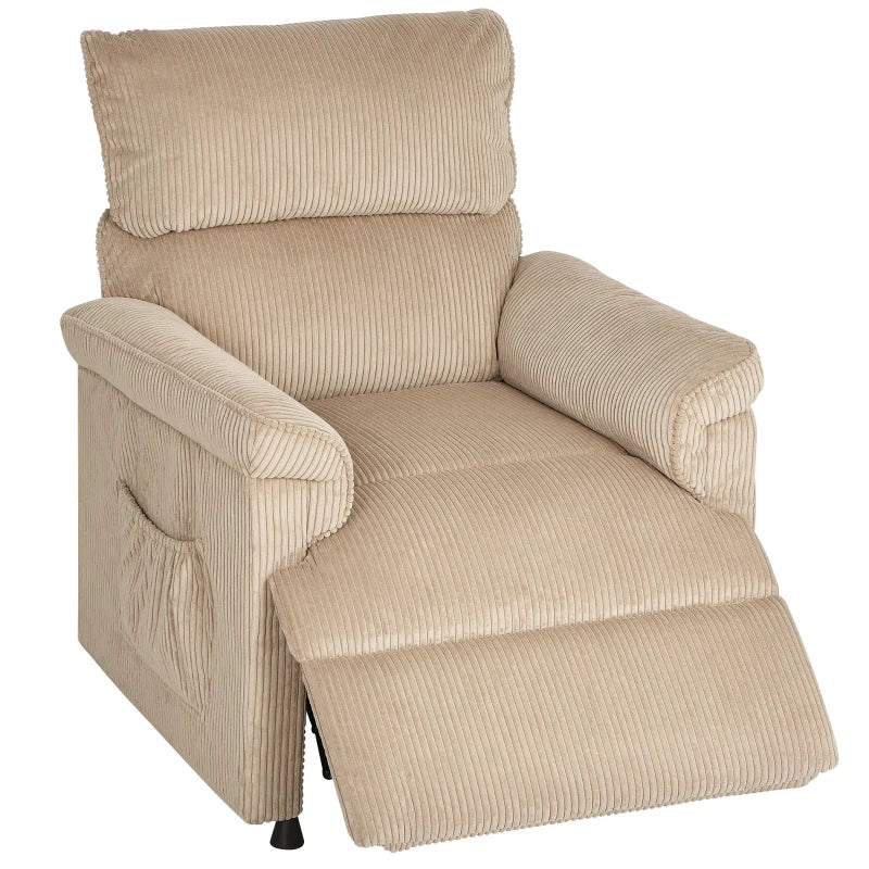 Nancy's Ozieri Massagestoel - Relaxfauteuil - Vibratiemassage en warmtefunctie - Bruin - Corduroy
