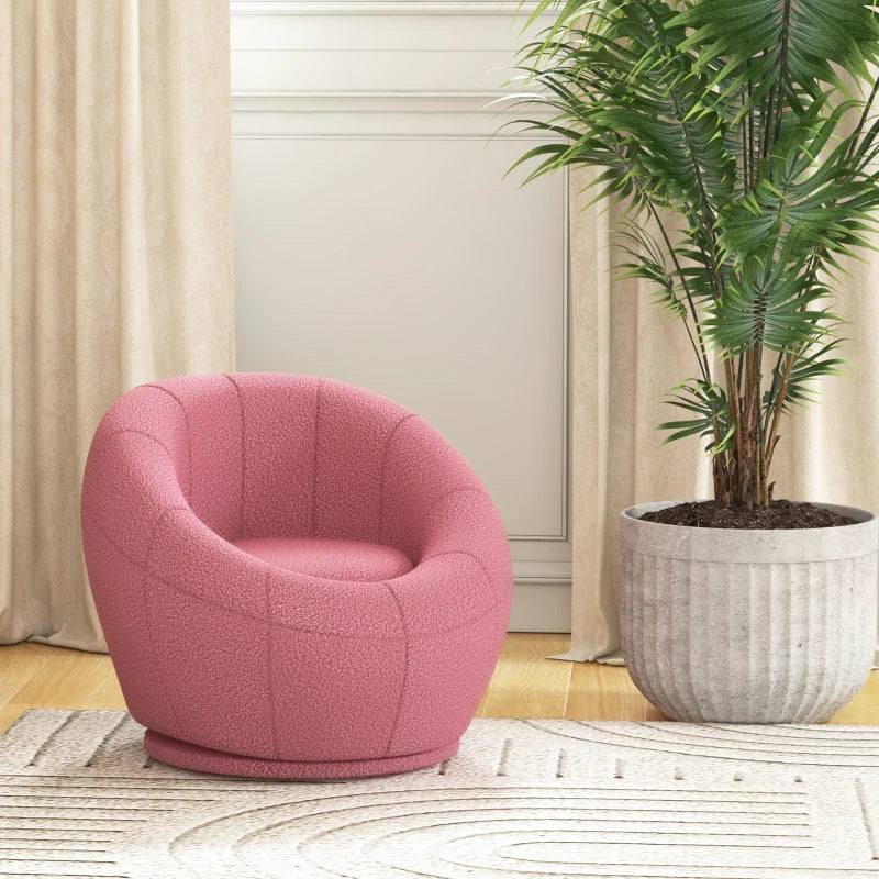 Nancy's Ted Kinderstoel - Kinderfauteuil - Draaibaar - Roze - Schapenwol