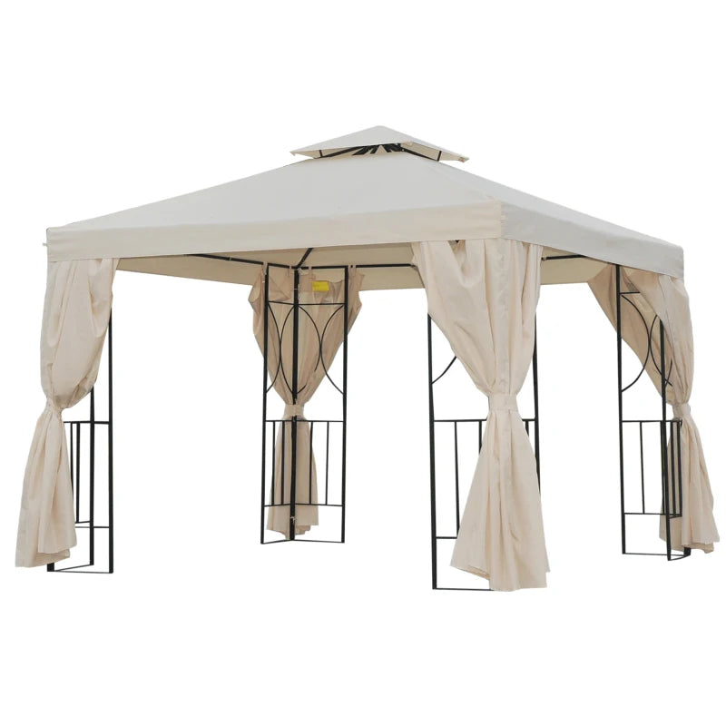 Nancy's Dornelas Paviljoen - Party Tent - Prieel - Tuin Paviljoen - Roomwit - 295 x 295 cm