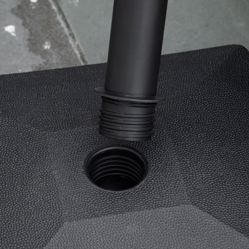 Nancy's Pascal Parasolvoet - Parasol standaard - Zwart - HDPE - Geschikt voor parasolstokken van Ø22 mm tot Ø38 mm