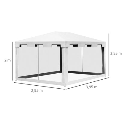 Nancy's Penolope Party tent - Garden tent - Pavilion - White - ± 400 x 300 cm