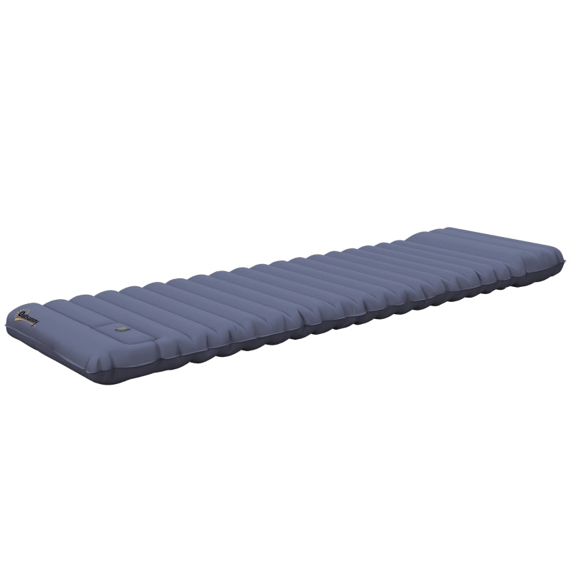 Matelas pneumatique Carvalhal de Nancy - Avec pompe à pied - Imperméable - Bleu - ± 200 x 60 x 10 cm