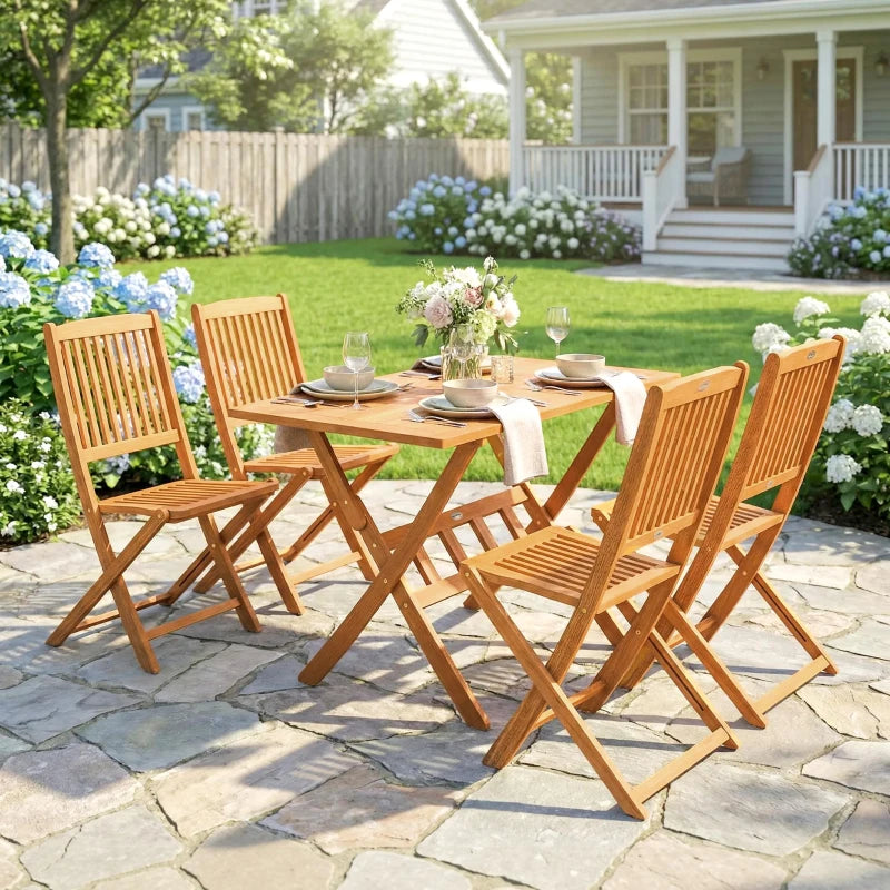 Nancy's Sarnico Tuinset - 5-Delige Terrasset - Tuinmeubelset - Acaciahout