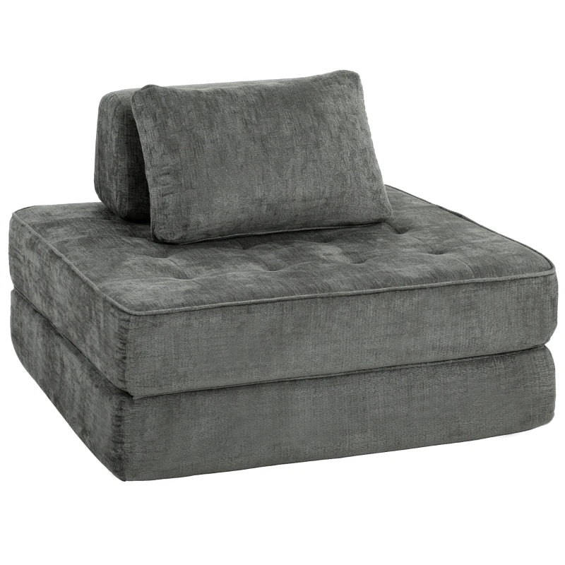 Nancy's Stanghella Slaapbank - Slaapstoel - Logeerbed - Grijs - Chenille