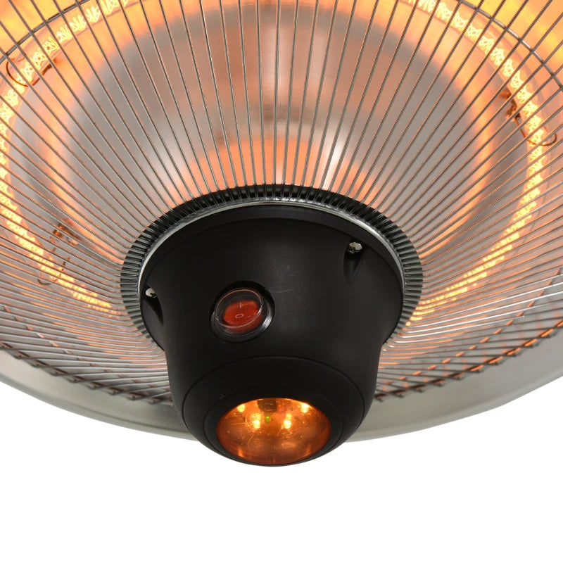 Nancy's Alvelos Terrasverwarming - Terrasverwarmer Hangend - Straalkachel - 1500 W - LED Verlichting