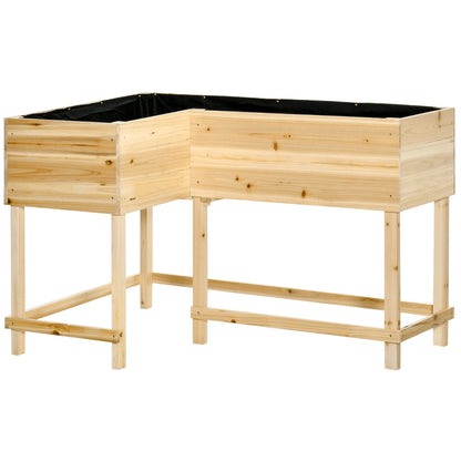 Nancy's Ourense Planter - Flower Box - Raised Flower Bed - Garden Bed - Pine Wood - ± 120 x 90 x 80 cm