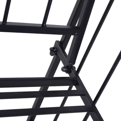Nancy's Ricadi Tuinbank - Rozenboog - Parkbank - Zwart - Staal - ± 115 x 60 x 205 cm