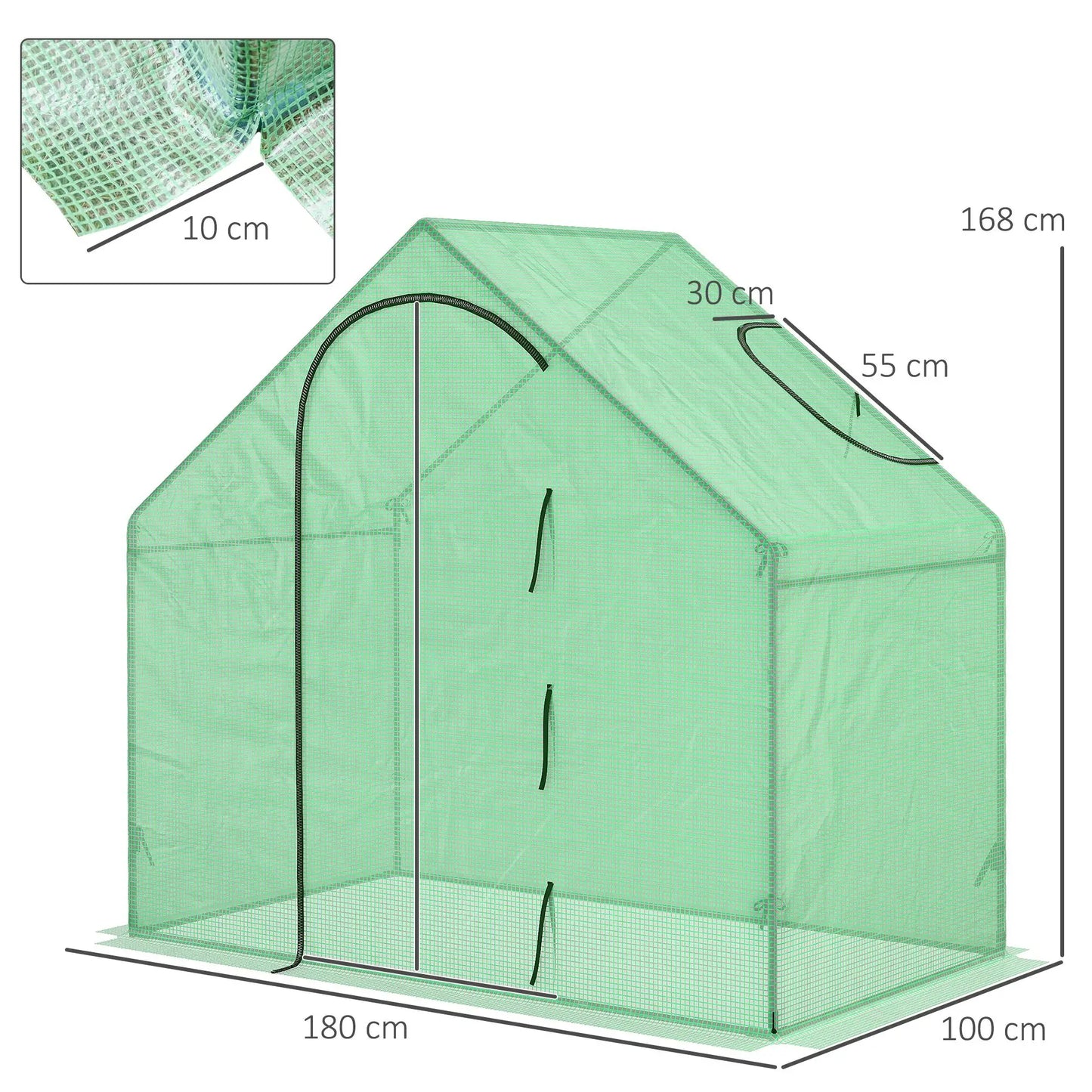 Nancy's Argivai Kweekkas - Inloopkas - Plantenkas - Tuinkas - Groen - ± 180 x 100 x 170 cm