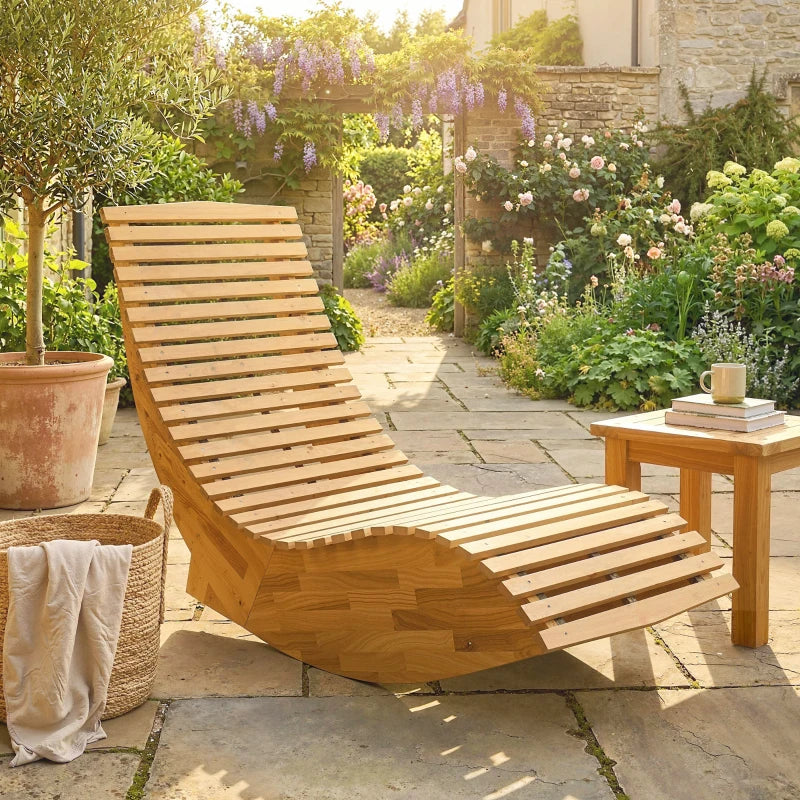 Nancy's Sardara Ligbed - Loungebed - Ergonomisch - Opvouwbaar - Acaciahout