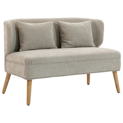 Nancy's Sequals 2-Zitsbank - Woonkamerbank - Tweezitsbank - Bank - Beige - Chenille - ± 115 x 65 x 80 cm