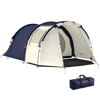 Nancy's Smarano Kampeertent - Campingtent - 2-4 Personen - Gezinstent - Blauw / Crèmewit - 385 x 240 x 140 cm