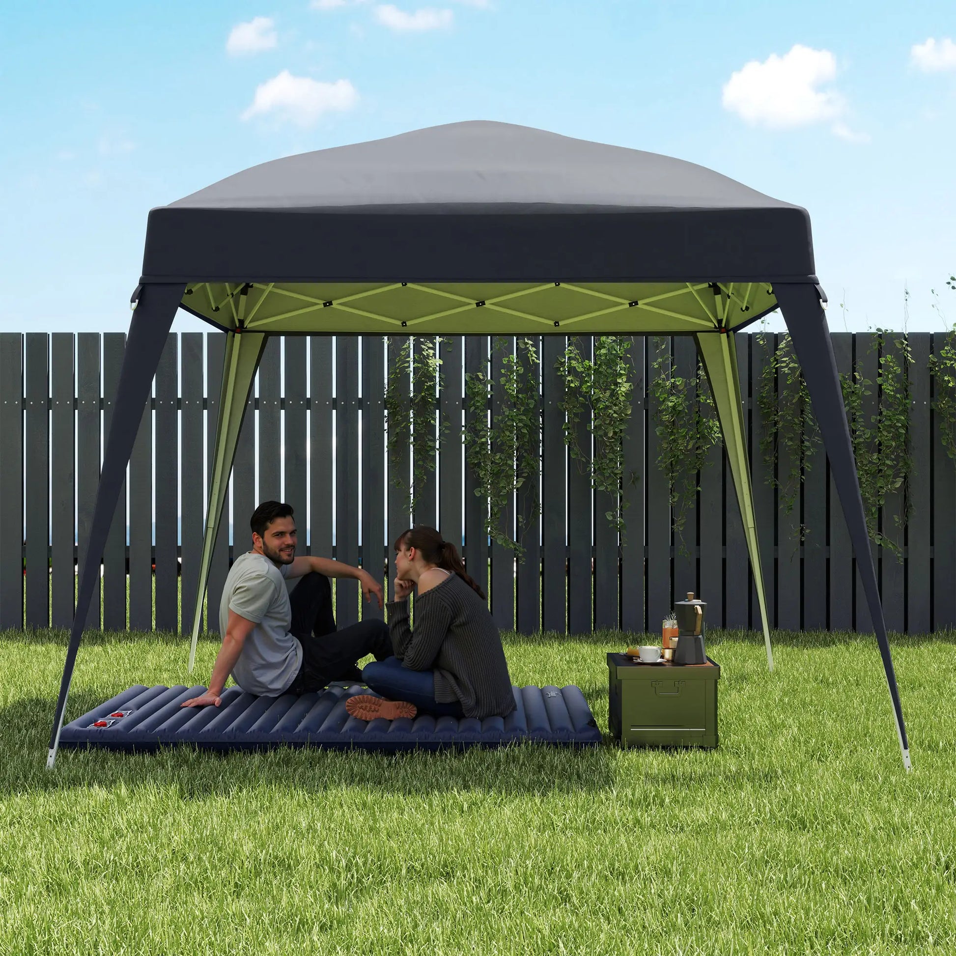 Nancy's Friestas Partytent Overkapping - Paviljoendak - Donkergrijs - 240 x 240 cm