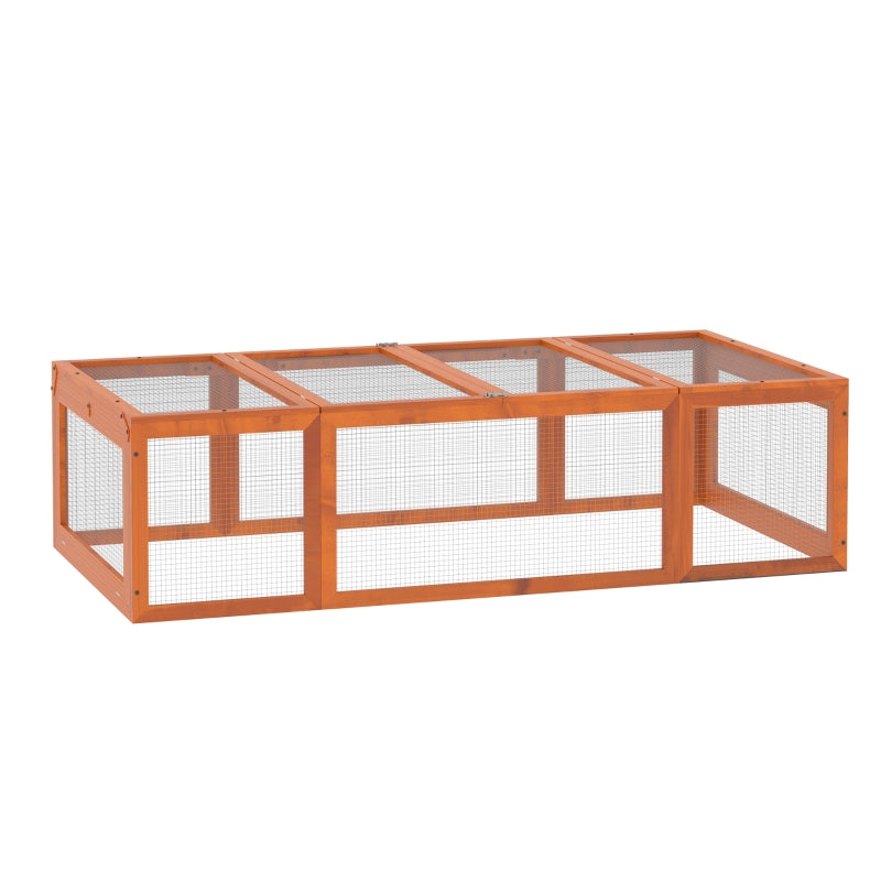 Nancy's Clare Outdoor enclosure for small animals - (Dwarf) rabbit hutch Hinged roof Hardwood Orange